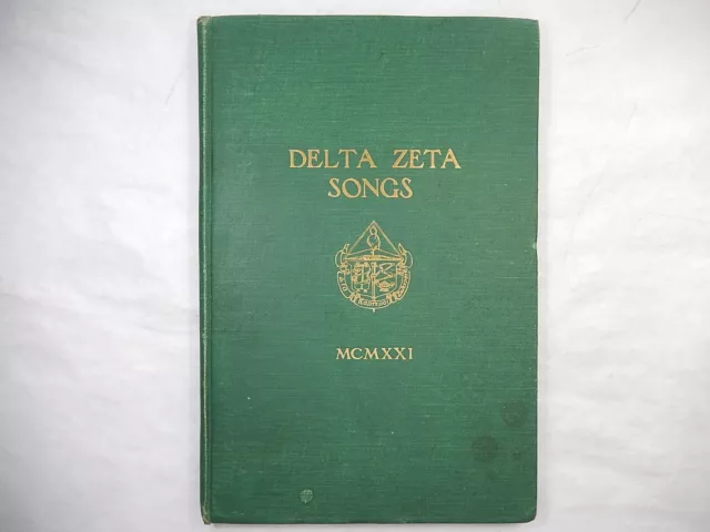 Delta Zeta Songs MCMXXI, 1921, 2nd Edition, Limited Printing of 2000, VG
