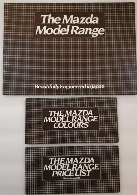 The Mazda Model Range 1983 Sales Brochure & Colour Guide/Price list - RX7 Etc
