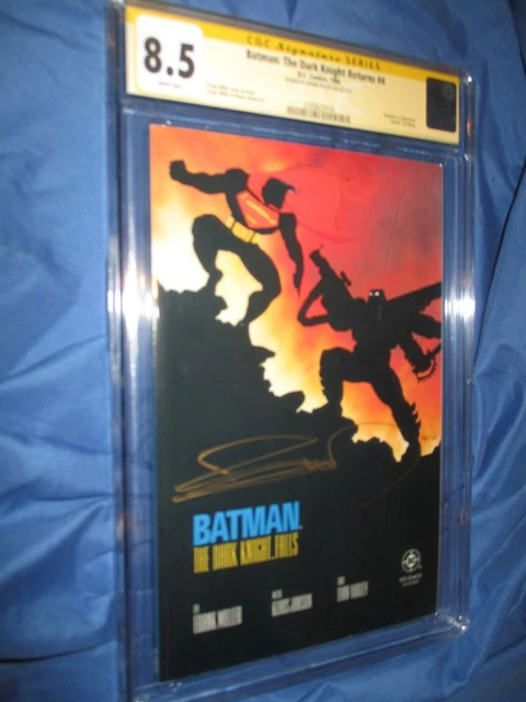 BATMAN: THE DARK KNIGHT RETURNS #4 CGC 8.5 SS Signed Frank Miller ~Death Alfred