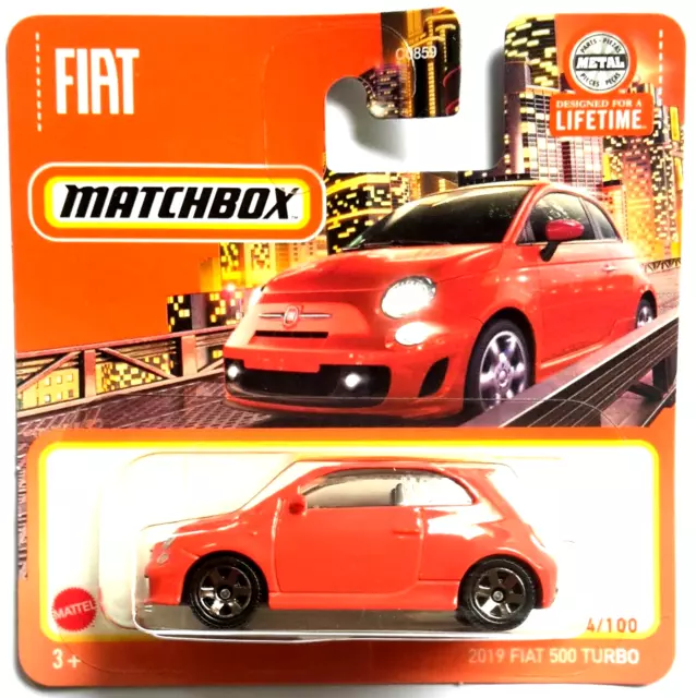 Matchbox 2019 Fiat 500 Turbo rot-orange 2024 MBX Metro 4/100 OVP