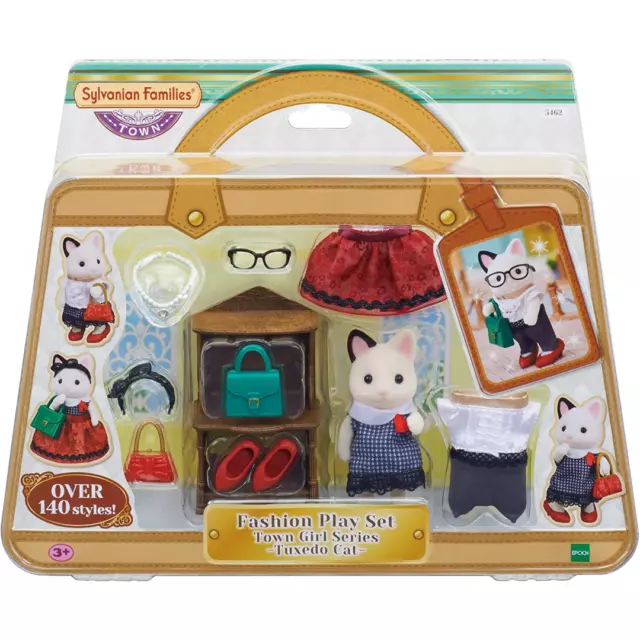 Sylvanian Families Town ragazza smoking gatto set gioco moda epoca bambole giocattolo bambini