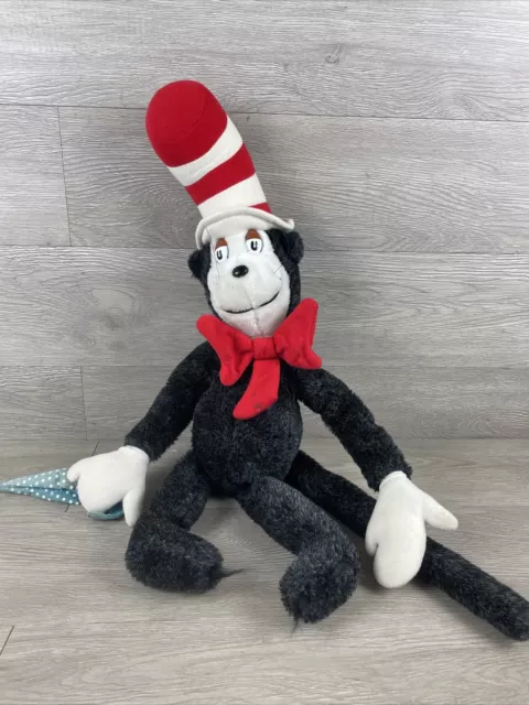 Vintage 1983 Dr. Seuss Cat In The Hat 26" W/ Umbrella Plush Doll