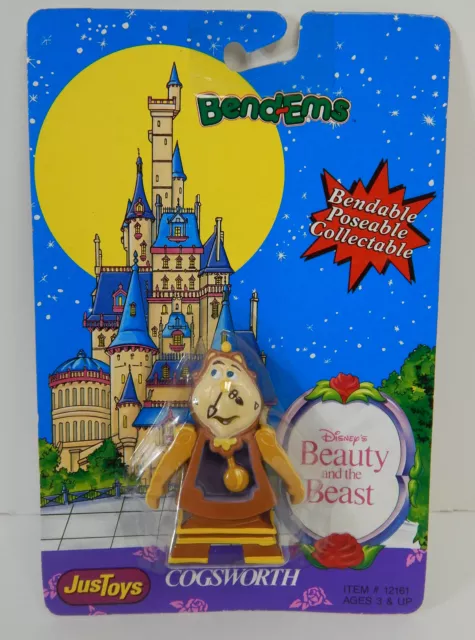 Disney Bend-Ems Just Toys Beauty and the Beast COGSWORTH CLOCK Mint Sealed