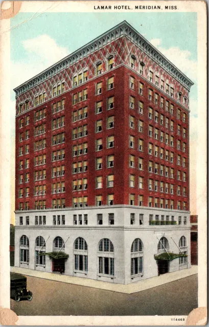 Meridian MS-Mississippi, Lamar Hotel, Exterior, Vintage Postcard