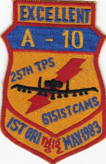 USAF 25th Tactical Fighter Squadron A-10 1983 Patch S-11