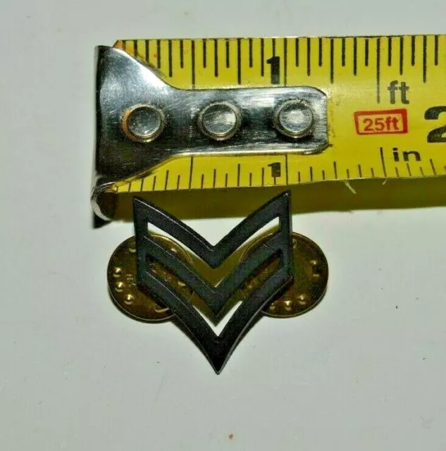 Vintage MINTY WWII SRGT Sergeant Black Chevron US ARMY Lapel Pin LI GI 3