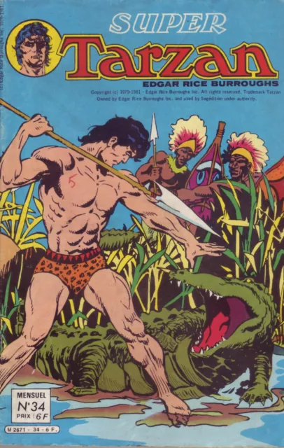 Super Tarzan N°34 - Nouvelle Série - Sagédition Octobre 1981 - BE