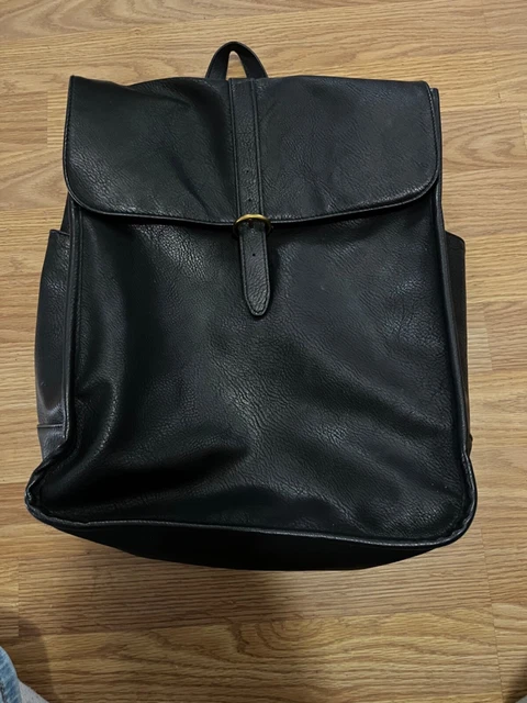 universal thread womans black leather purse backpack