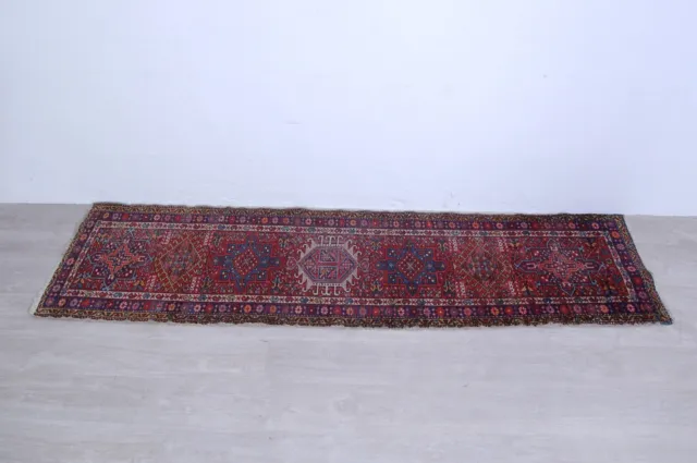 Tappeto orientale persiano pregiata passatoia Karadje Certificato 268 x 67 cm
