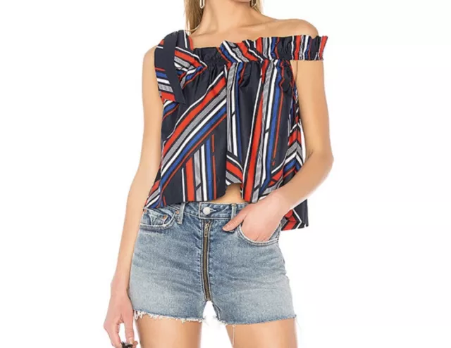 Tommy Hilfiger X Gigi Hadid Contemporary Abstract Print Top 6