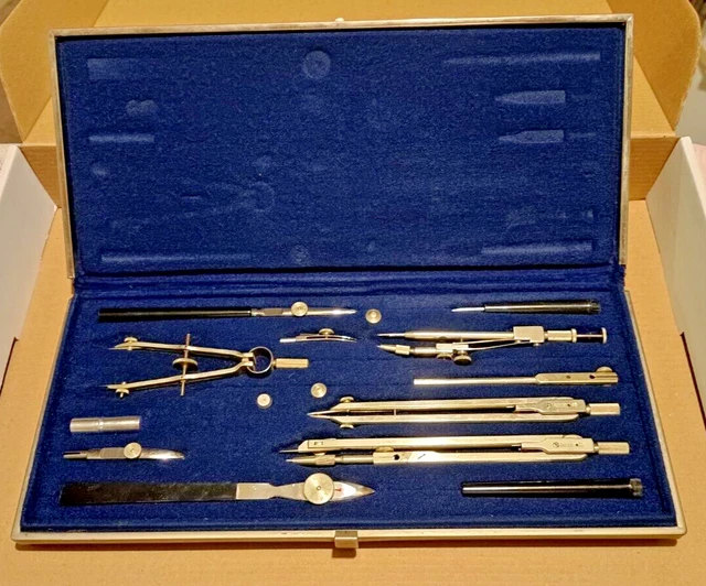 DRAFTING DRAWING SET ORIGINAL RICHTER GERMANY Engineering CASED VTG £ ...