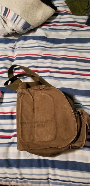 Vintage US Military Field Biological Chemical Gas Mask BAG only -M17 A2 Vintage US Military Field Biological Chemical Gas Mask BAG only -M17 A2