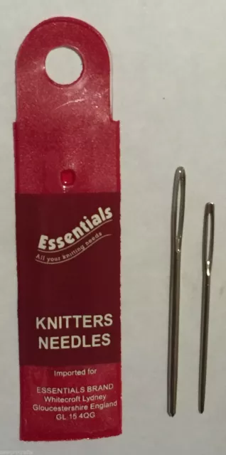 2 agujas de tejer coser a mano - Whitecroft Essentials gratis P + P