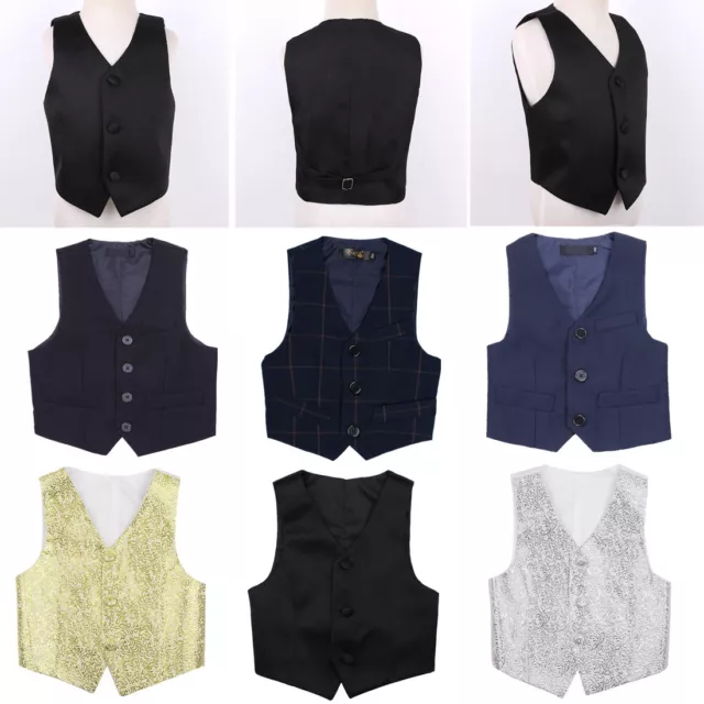 Gilet Gilet Gilet Vita Ragazzi Ragazzi Gentleman Matrimonio Abito Formale con Costume Cintura