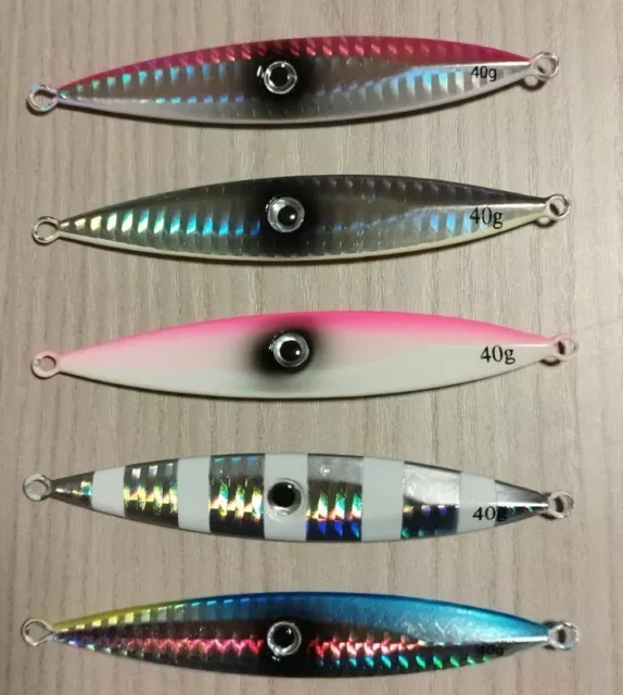 METAL JIG MINNOW  ARTIFICIALE SPINNING PESCA MARE 40  GR/5 colori