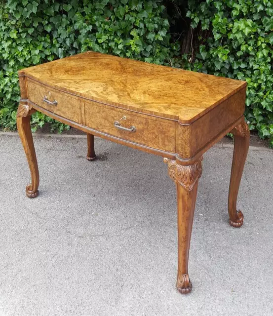 Superb Quality Art Deco Walnut Console Table