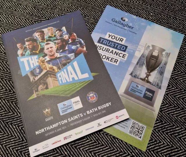 GALLAGHER PREMIERSHIP RUGBY Final 2025 Programme Northampton Saints v
