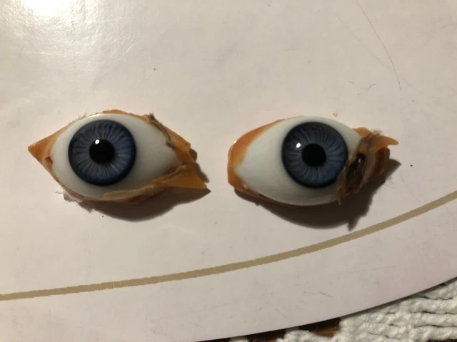 Yeux En Verre Sulfure Pour Poupée Ancienne – Bleuette, Mignonnette – XIXe/XXe