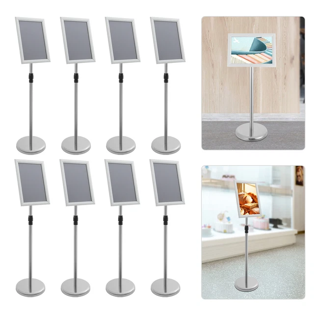 QWORK A4 Acryl Schilderhalter 6er Set - Tischaufsteller Klar