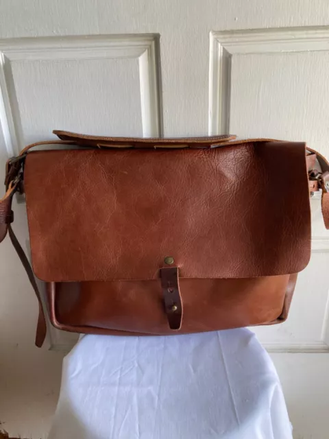 WHIPPING POST Brown Leather Briefcase Crossbody Messenger Organizer Shoulder Bag