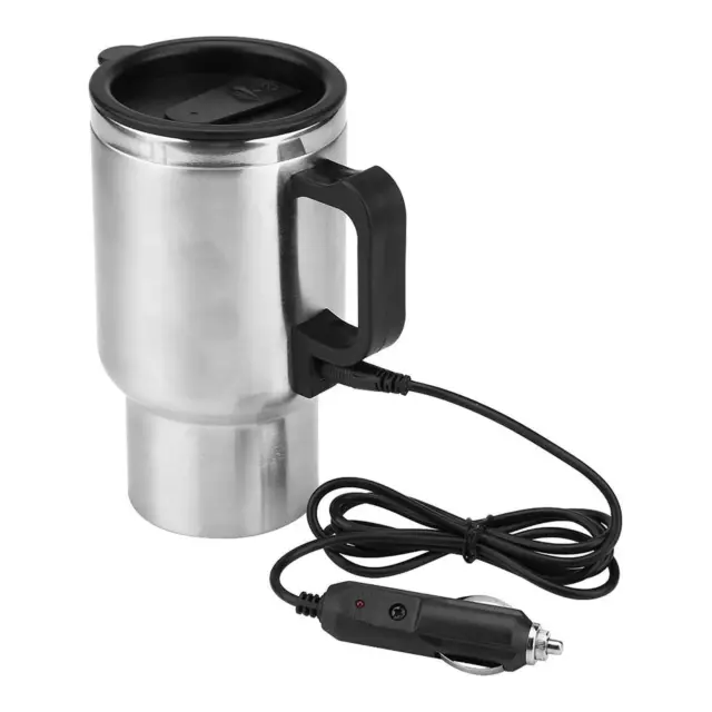 500ml 12V Travel Coffee Heated Mug Car Based Heating Steel Kettle Cup