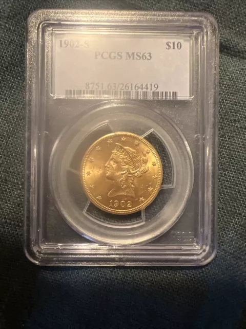 1902-S $10 Pcgs Ms 63