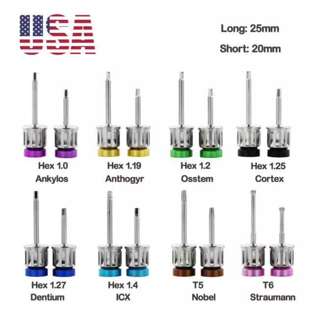 Dental Implant Abutment Hand Driver Hex Screwdriver Torque Wrench Manual Osstem