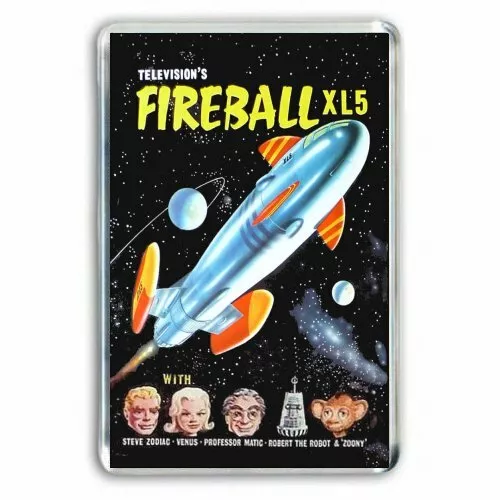 Retro -Fireball Xl5 -Steve Zodiac Venus-Annual Cover Art Jumbo Fridge Magnet (C)