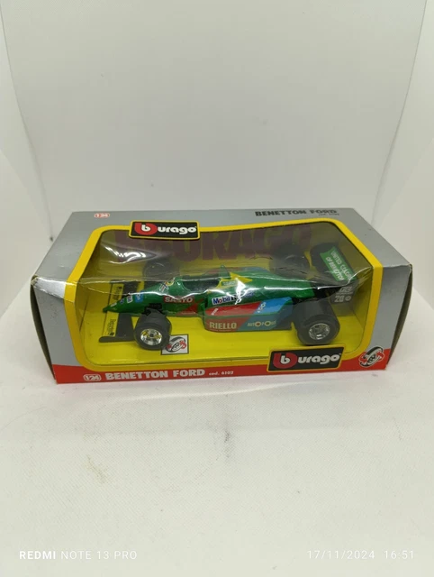 Burago 1/24 – Benetton Ford F1 – Diecast, Modèle COD.6102 (Occasion)