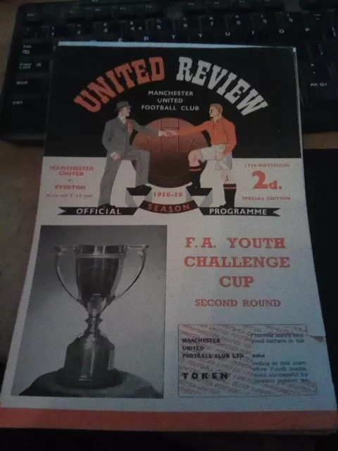 1958/59 FA Youth Cup 2nd Round--Manchester United vs Everton