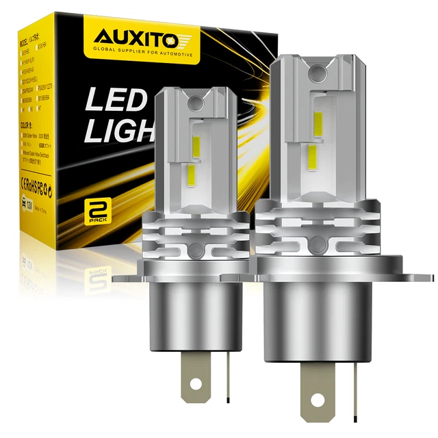 2X AUXITO 9003 H4 CSP LED Headlight Bulbs Hi-Lo Beam 6500K White 20000LM Bright
