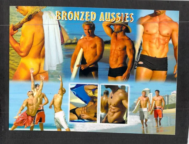 A7424 Australia Humour Bronzed Aussies Beach wear NCV  postcard