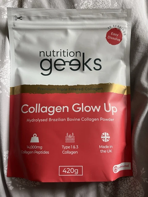 Mutition Geeks GENUINE NUTRITION GEEKS Collagen Glow Up Powder Bovine 14000mg 420g 30 ...
