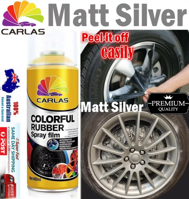 Matte Silver Rubber Paint Car Wheel Rim Removable Carlas Plasti dip Spray Paint