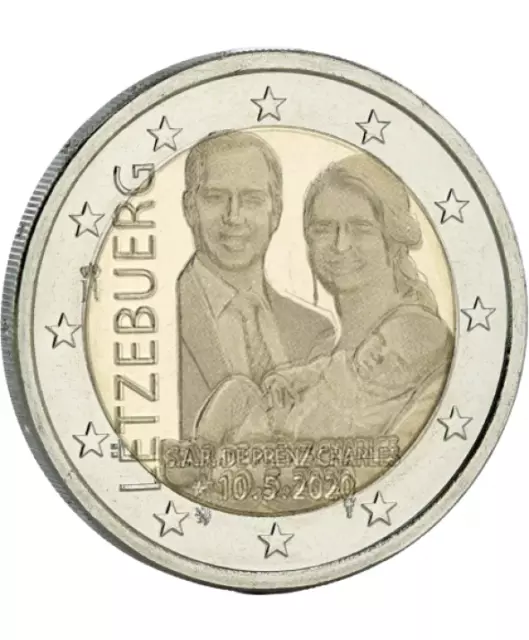 2 euro UNC Luxembourg 2020 Naissance Princière photo commémorative