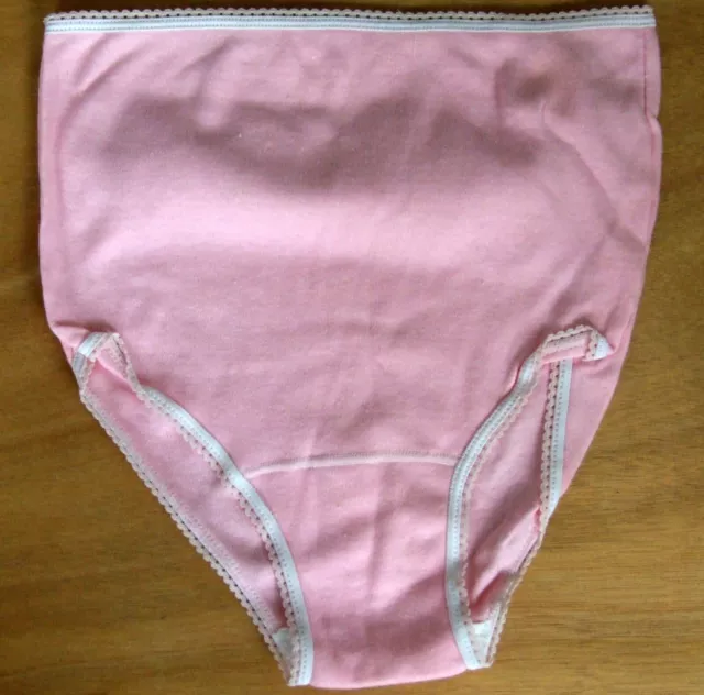 Vintage 1960s/70s Size 12 100% cotton full briefs knickers panties baby Pink