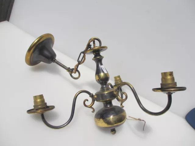 Vintage Brass Ceiling Light Chandelier Rose Old Antique STYLE