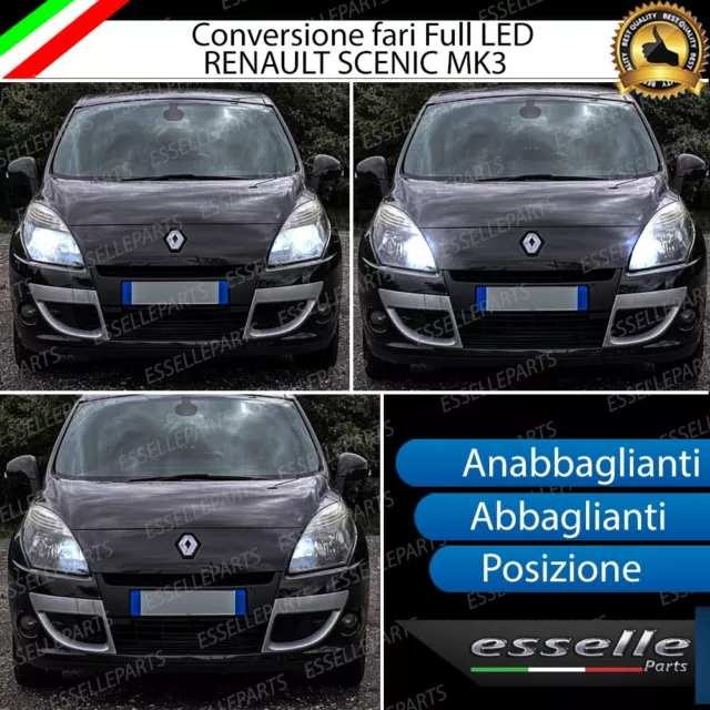 Conversione Fari Completa Full Led Per Renault Scenic Mk3 6000K Bianco Canbus