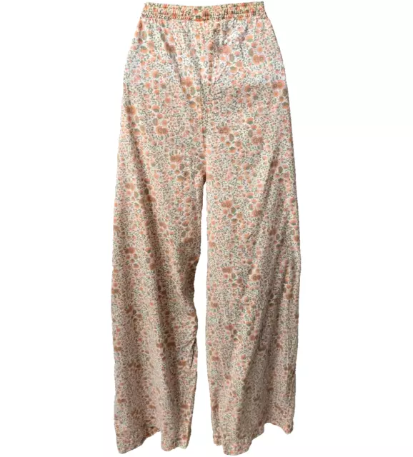 VTG 90S VICTORIA'S Secret Lounge Pants L Pajama Country Orange Floral ...