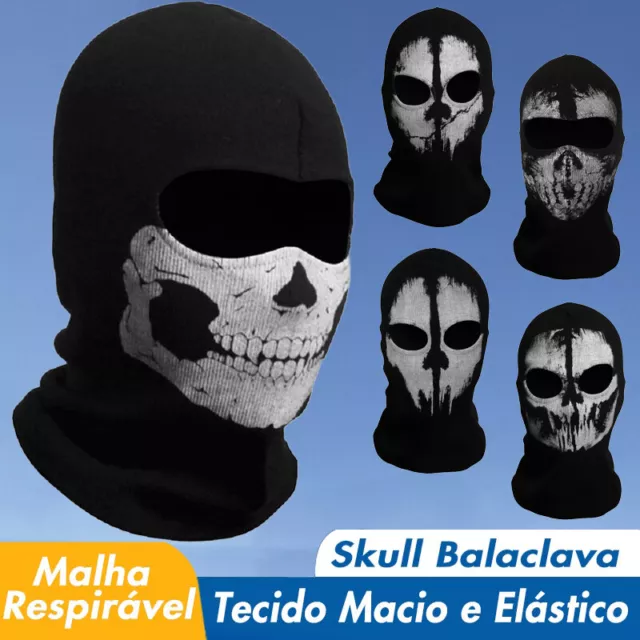 Balaclava Halloween Ghost 2 Hole Skull Face Mask Motorcycle Cycling Helmet Hood