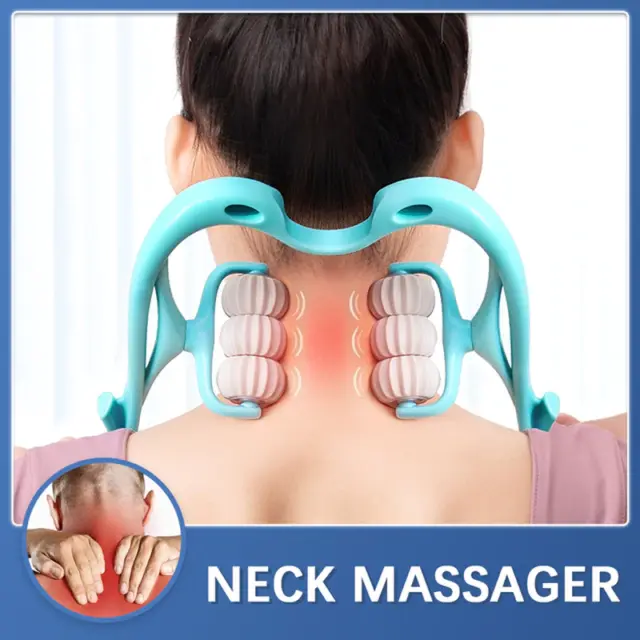 Neck Massager Therapy Neck and Shoulder Dual Trigger Point Roller Self-Massage T
