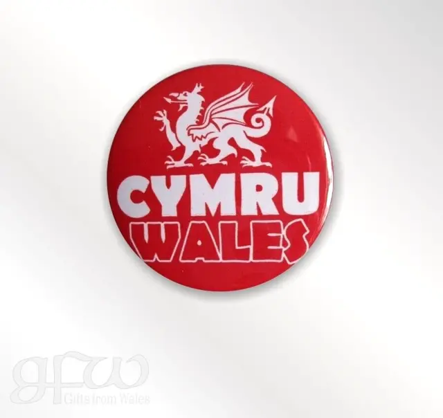 Cymru - Wales - Small Button Badge - 25mm diam