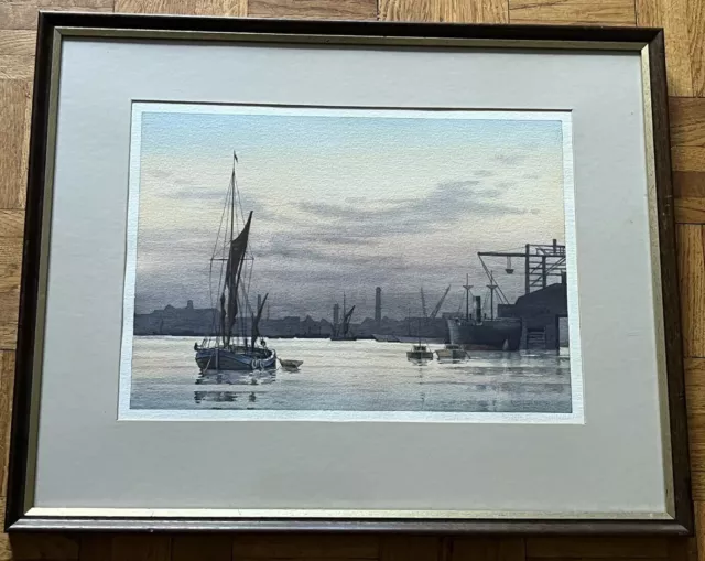 Phillip Bear - London Thames Scene - Evening At Greenwich - Marine Scene