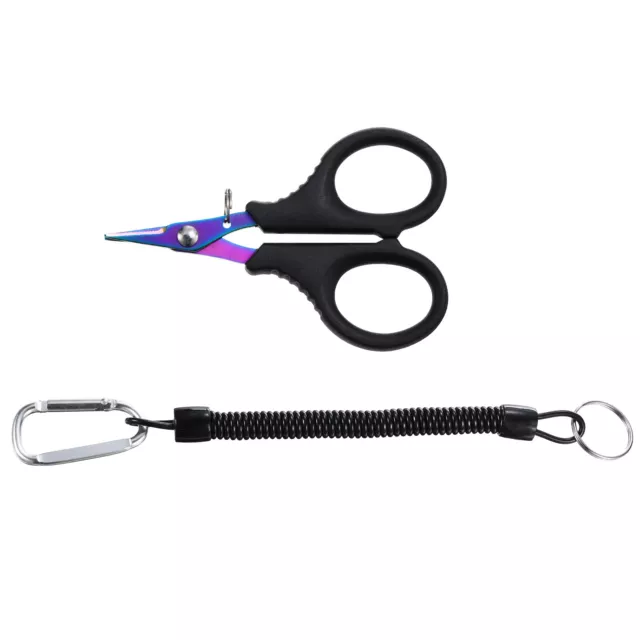 FISHING SCISSORS SERRATED Shear with Lanyard Small Line Cutter