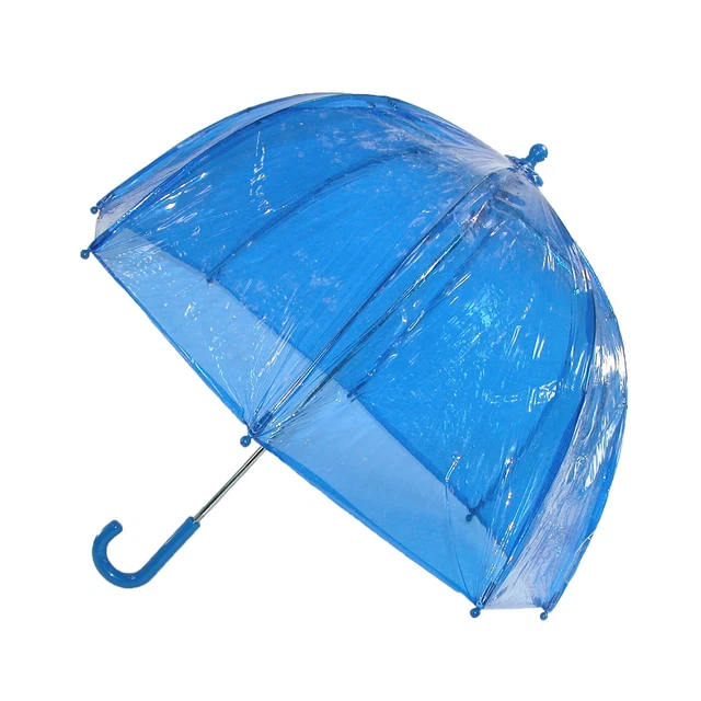 New Totes Kids' Vinyl Pinch-Proof Clear Bubble Umbrella