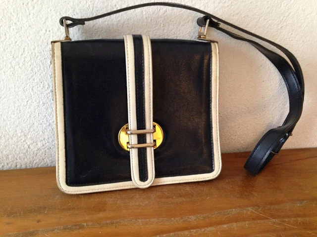 Sac Besace Vintage Marron En Simili Cuir - Authentique, Très Bon état, Pour Femme