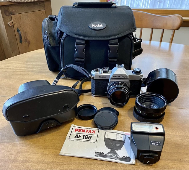 Pentax k1000 35mm SLR camera SMC Pentax-M 50mm lens UNTESTED