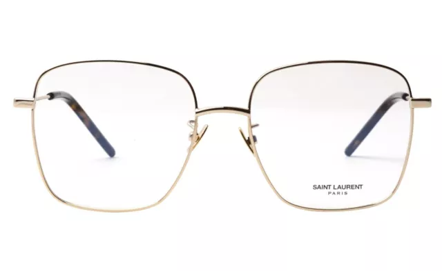 New SAINT LAURENT YSL SL314 006 54mm Square Gold Eyeglasses Frames Italy