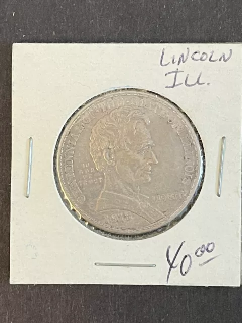 1918 Illinois Centennial "Lincoln" Commemorative Half Dollar.