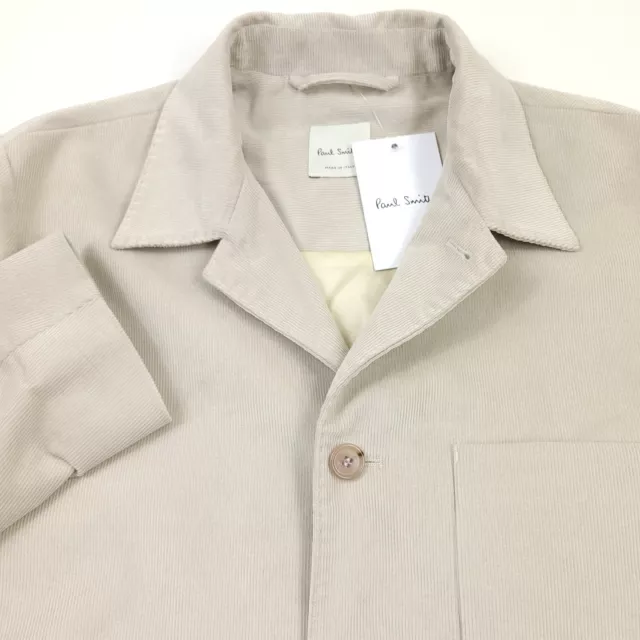 $725 Paul Smith Supima Cotton Corduroy Slim Fit Shirt Jacket Mens Size Large